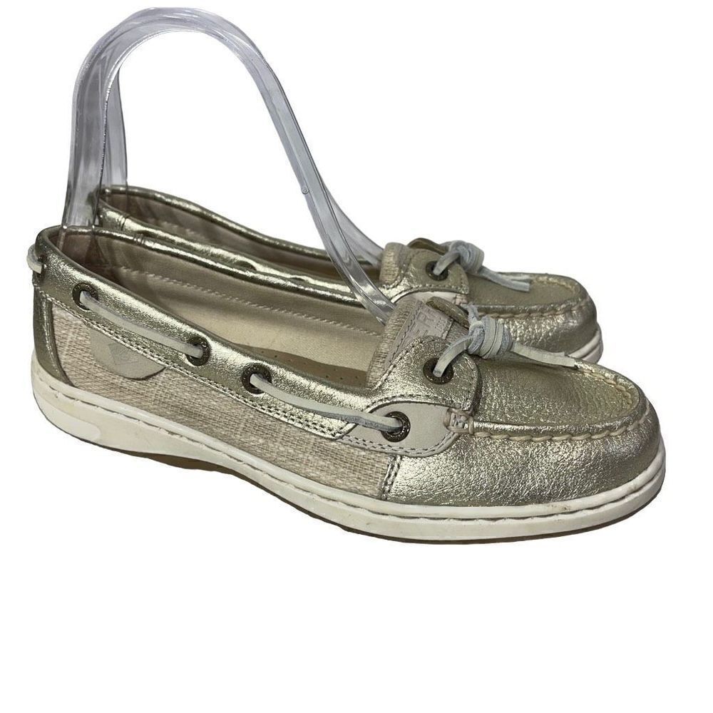 Sperry Top-Sider Women's Casual Deck Slip-on Loafers Shoe Size 5.5 gold